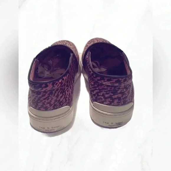 Rag and bone slip on stylish casual trendy leather animal print loafers shoes 9 - Picture 3 of 5